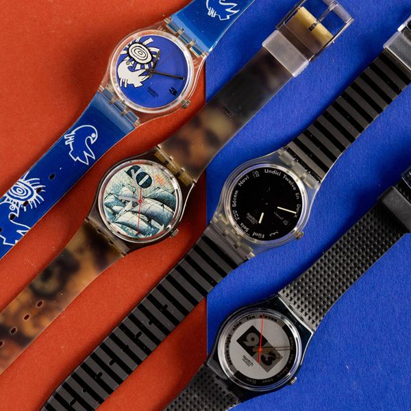 Swatch - Quattro Swatch NOS:  Swatch Vive La Paix Swatch Mark  Swatch Gutenberg Swatch Nueni
