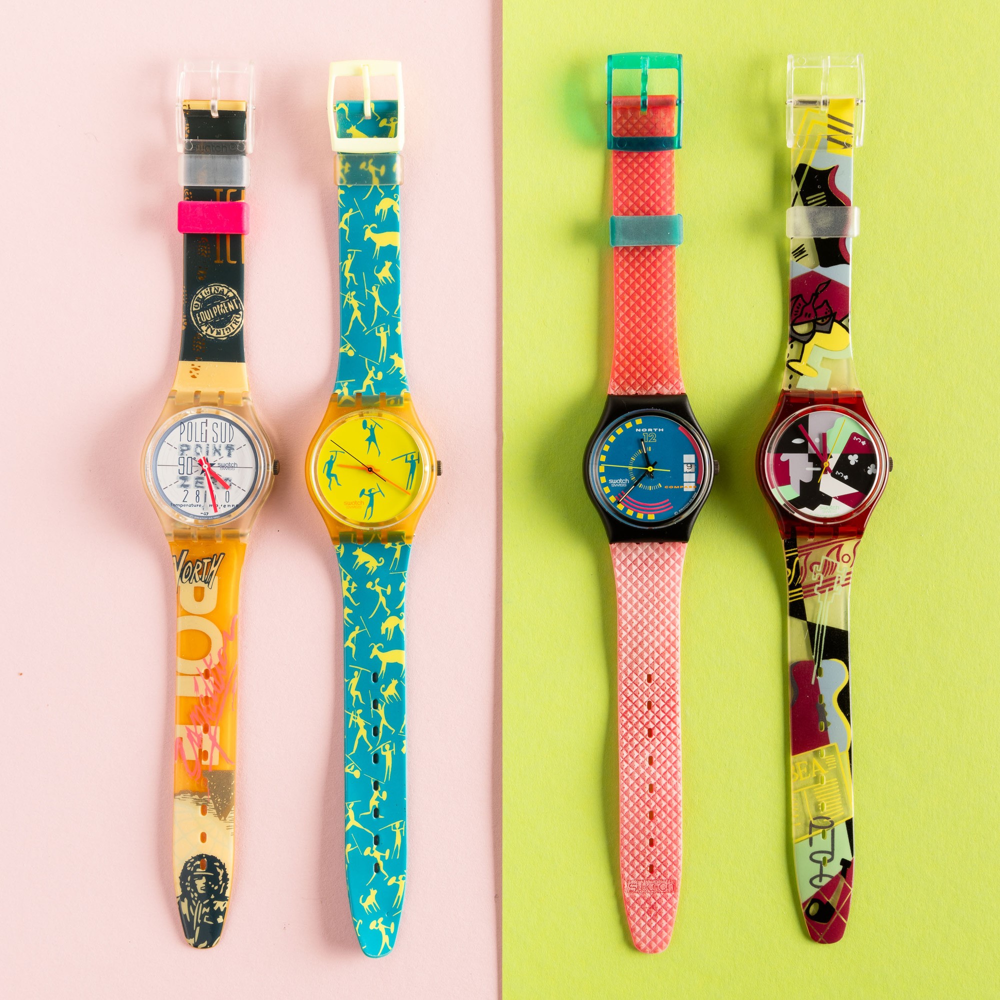 Quattro Swatch Nos:swatch Space Tracingswatch African Canswatch Traffic Jamswatch Cubist Rap