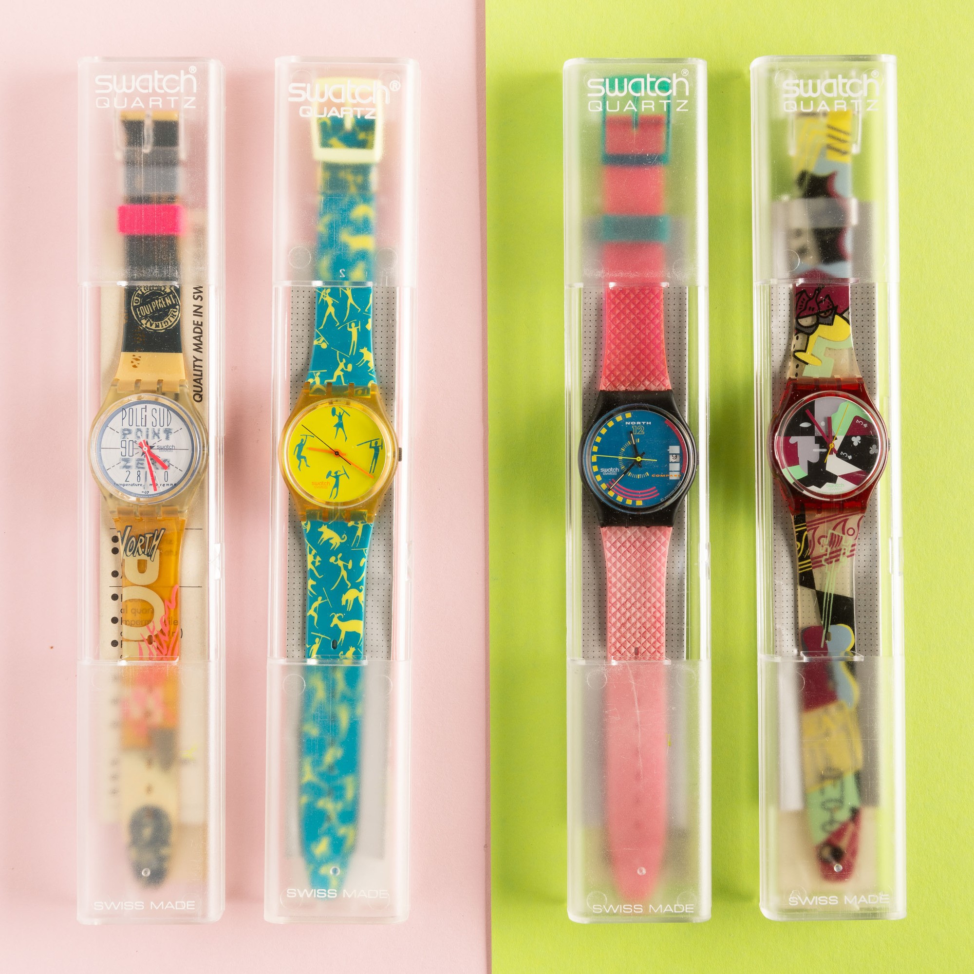 Quattro Swatch Nos:swatch Space Tracingswatch African Canswatch Traffic Jamswatch Cubist Rap