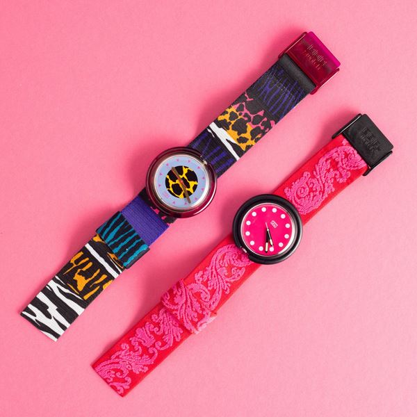 Swatch - Due Pop Swatch NOS:  Swatch Pop Jungle Roar Swatch Pop Red Stop