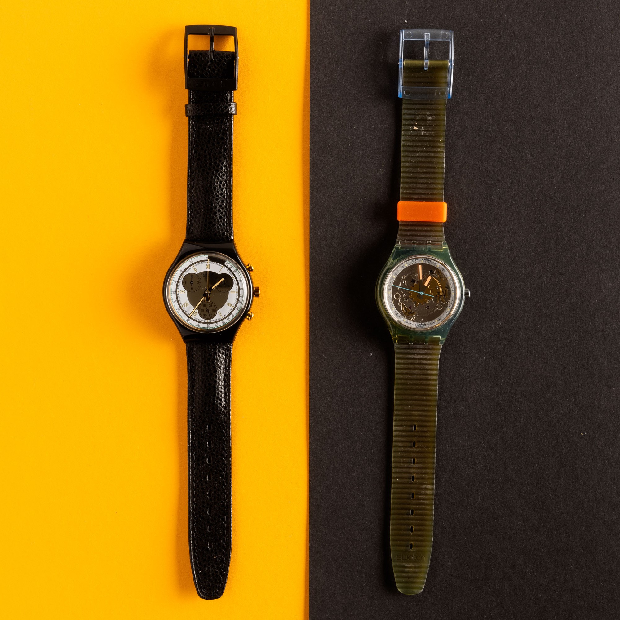 Swatch Chrono e Swatch Automatic Nos:swatch Chrono Colossal Swatch Blue Matic