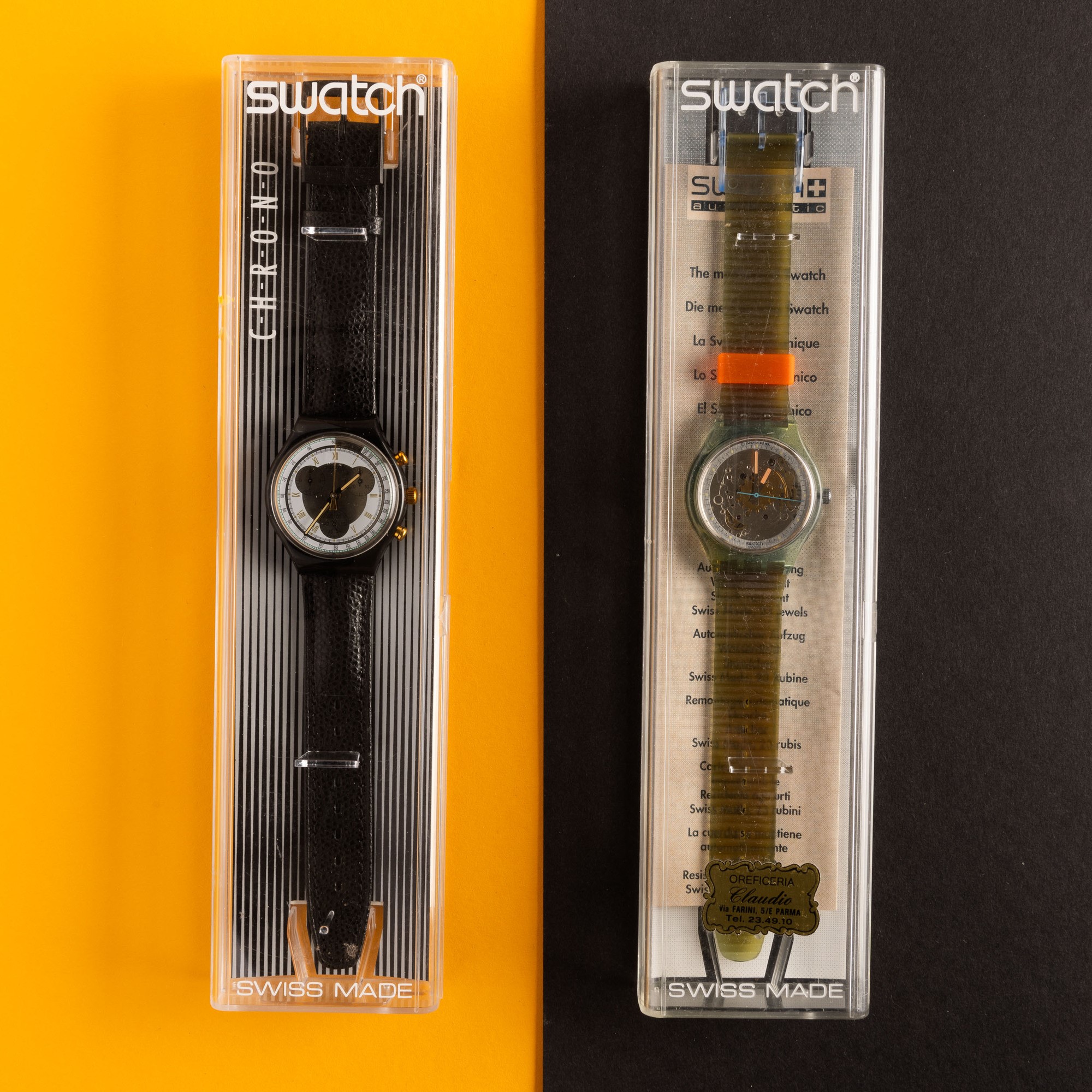 Swatch Chrono e Swatch Automatic Nos:swatch Chrono Colossal Swatch Blue Matic