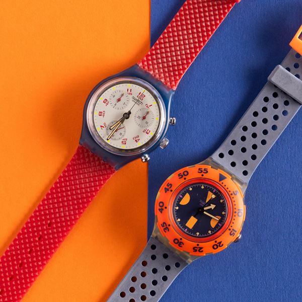 Swatch - Swatch Chrono e Swatch Scuba NOS:  Swatch Chrono JFK Swatch Scuba Deep Blue