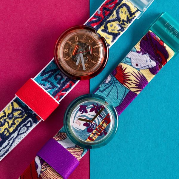 Swatch - Due Pop Swatch NOS:  Swatch Pop Provencal Swatch Pop Pleasure Garden