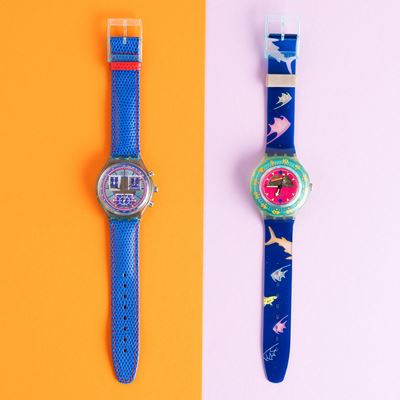 Swatch Chrono e Swatch Scuba Nos:swatch Chrono Echodecoswatch Scuba Happy Fish