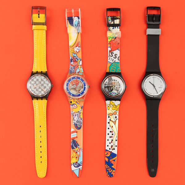 Swatch - Quattro Swatch NOS:  Swatch Clubs Swatch Tin Toy Swatch Big Enuff Swatch The Burglar
