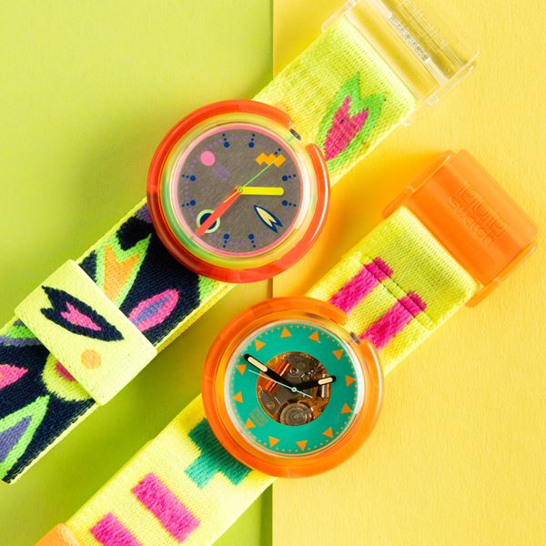 Swatch - Due Pop Swatch NOS:  Swatch Pop Micro Garden Swatch Pop Jumping
