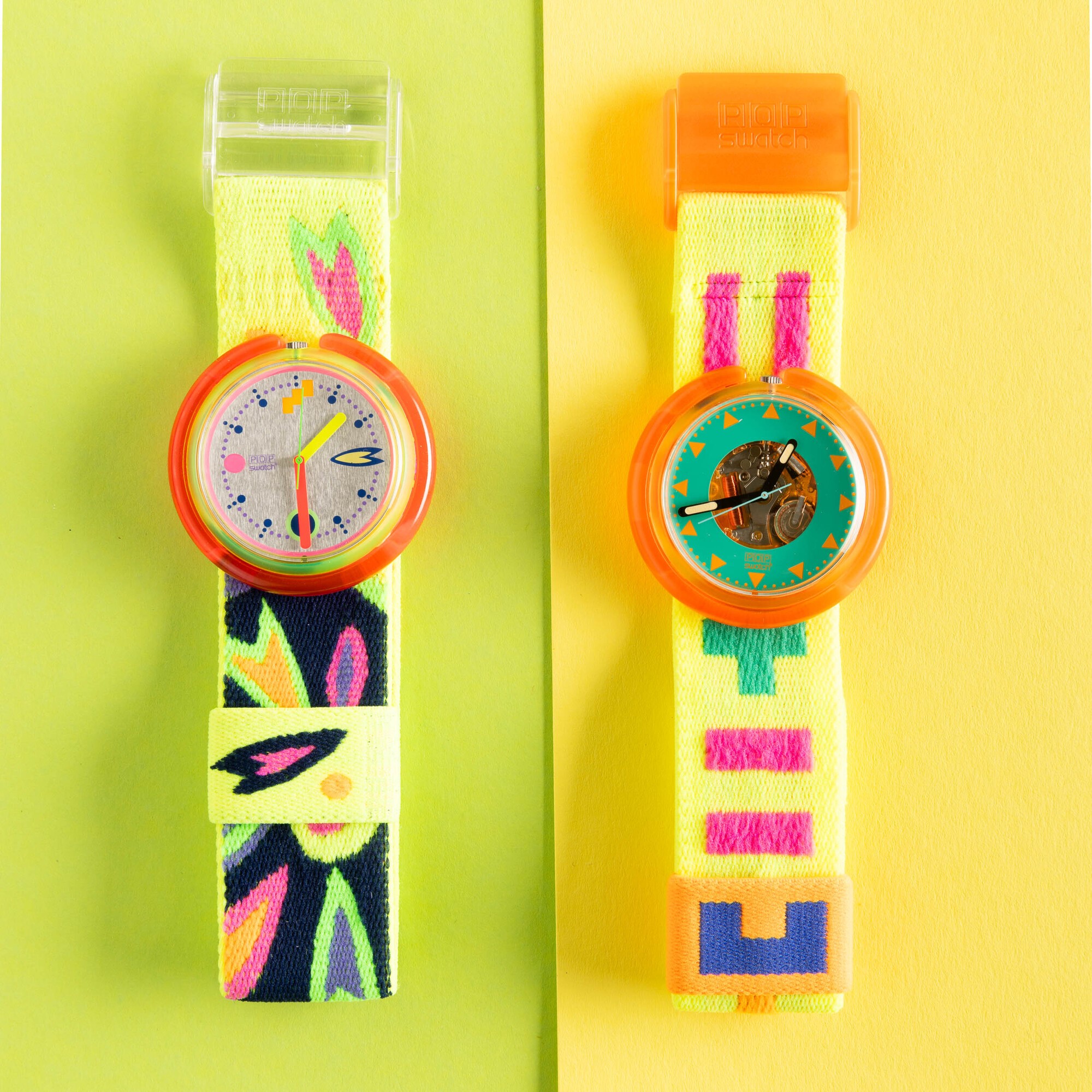 Due Pop Swatch Nos:swatch Pop Micro Gardenswatch Pop Jumping