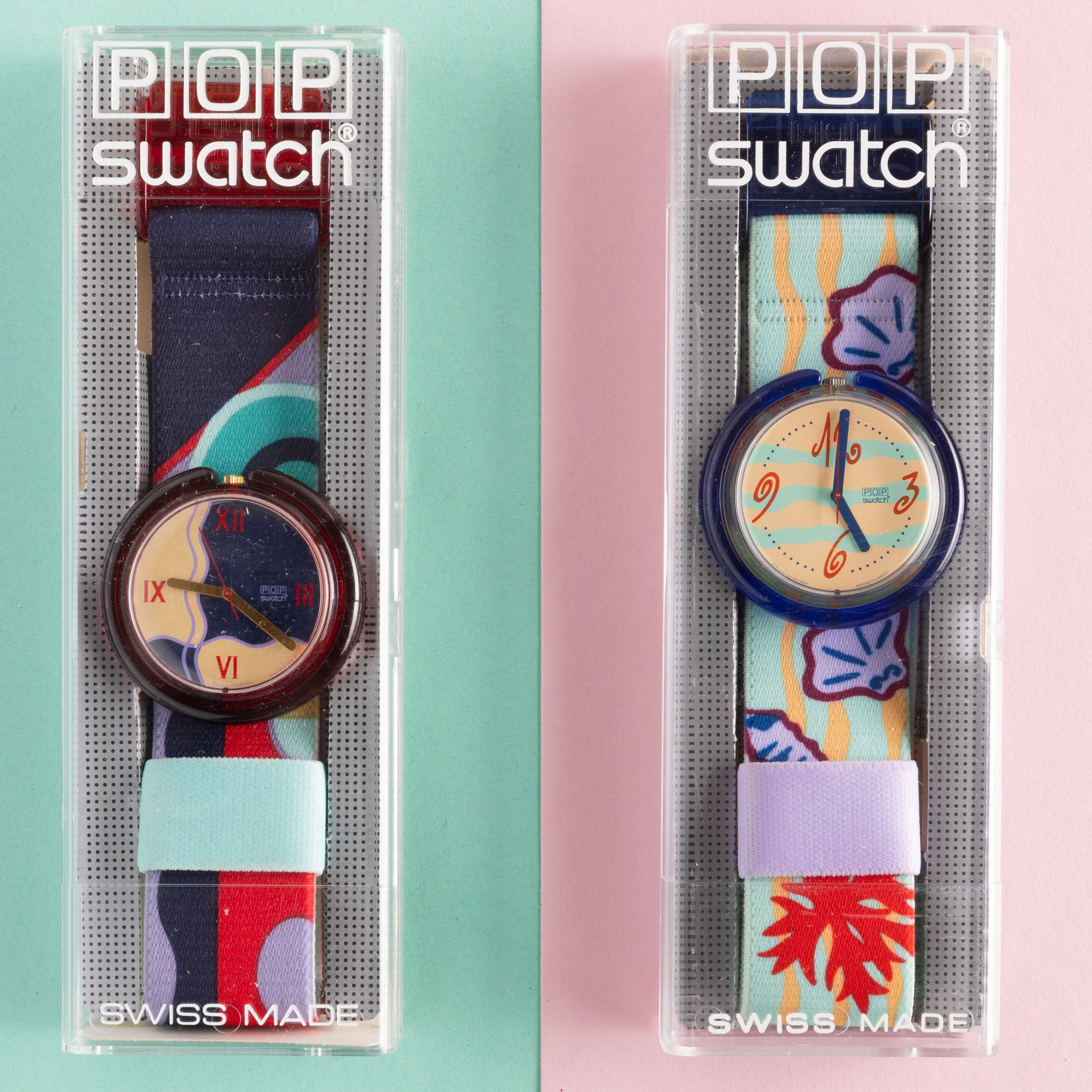 Due Pop Swatch Nos:swatch Pop Art Decoswatch Pop Coquillage