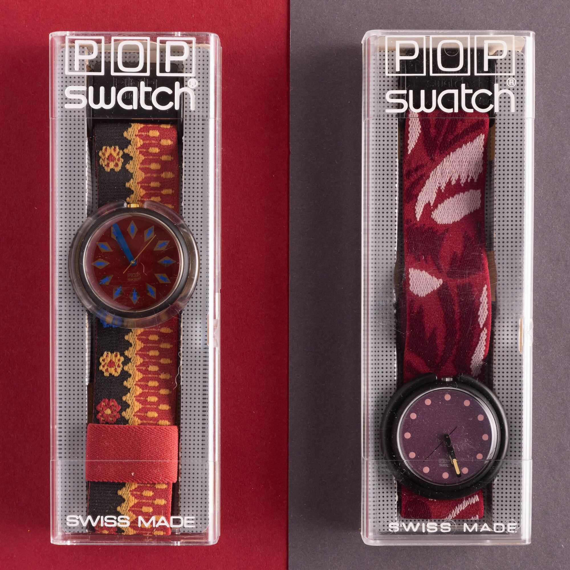 Due Pop Swatch Nos:swatch Pop Bucharaswatch Pop Red Velvet Polka Dots