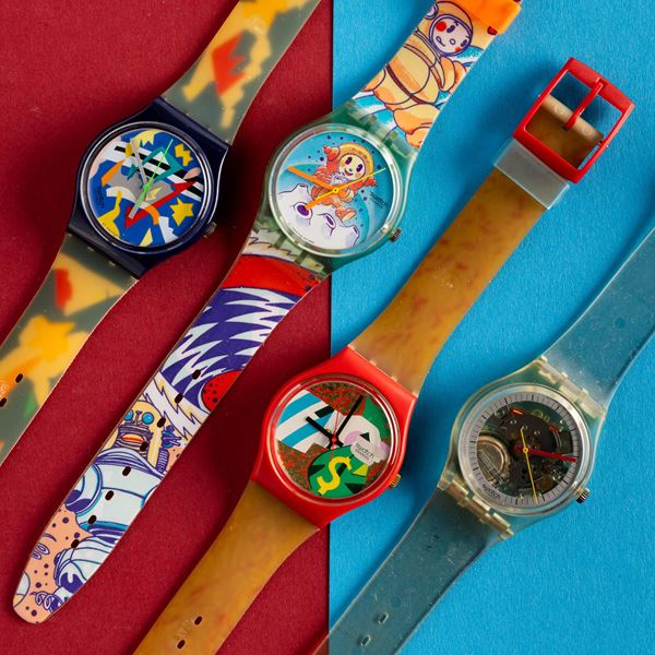 Swatch - Quattro Swatch NOS:  Swatch Silver Patch Swatch Yuri Swatch Doré Swatch Jelly Fish