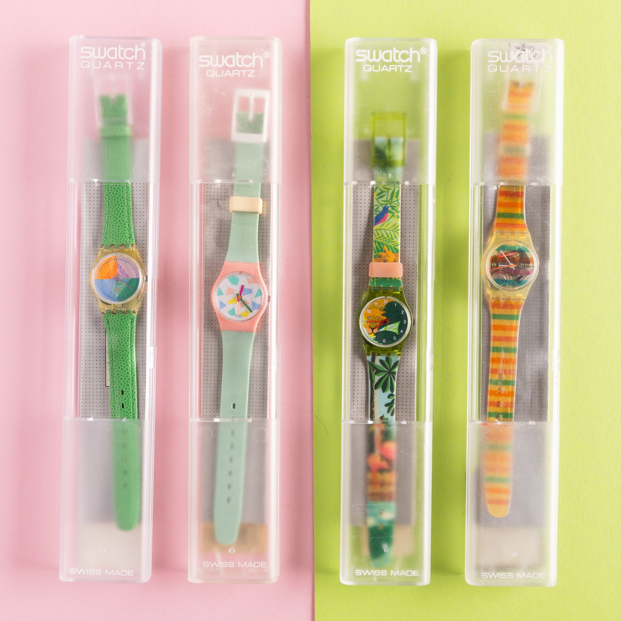 Quattro Swatch Lady Nos:swatch Piastrellaswatch Blue Lollyswatch Seeroseswatch Belvedere