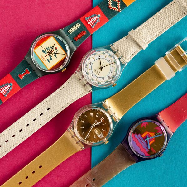 Swatch - Quattro Swatch NOS:  Swatch Poncho Swatch Cool Fred Swatch Gold Breeze Swatch Rara Avis