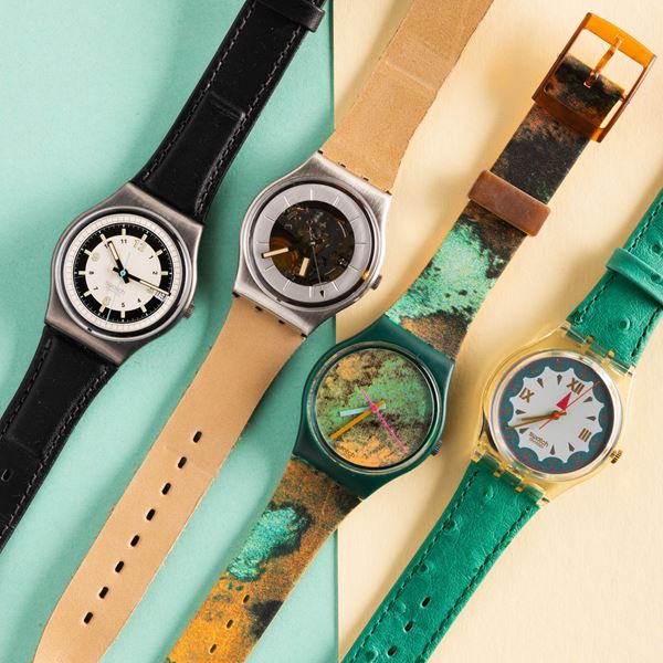Swatch - Quattro Swatch NOS:  Swatch MBA Swatch Real Stuff Swatch Old Bond Swatch Classic Spades