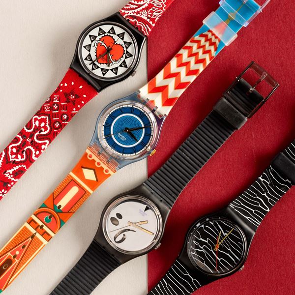 Swatch - Quattro Swatch NOS:  Swatch Trash Swatch Cathedral Swatch High Beam Swatch Marmorata