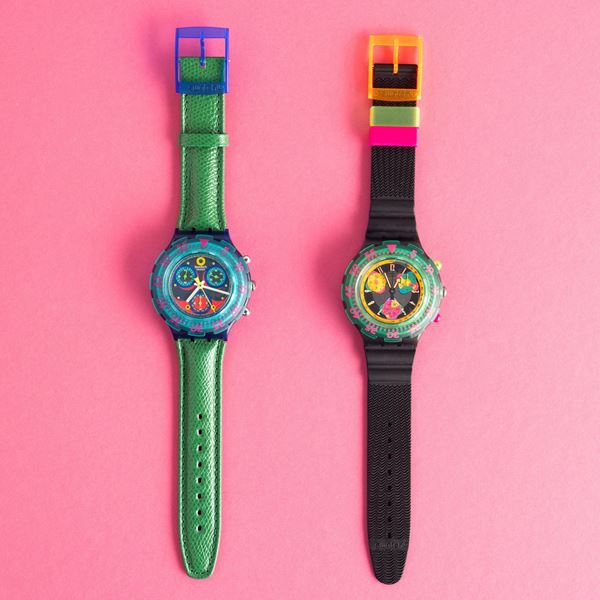 Swatch - Due Swatch Scuba NOS:  Swatch Blue Sky Swatch Seppia Aquachrono