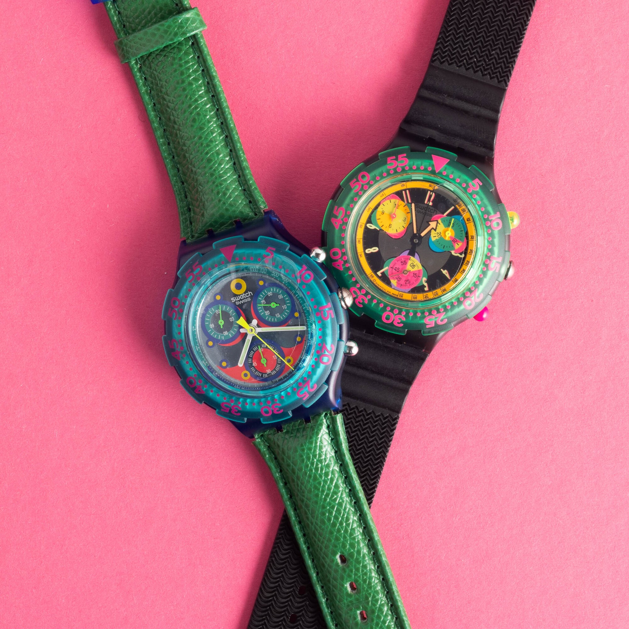 Due Swatch Scuba Nos:swatch Blue Skyswatch Seppia Aquachrono