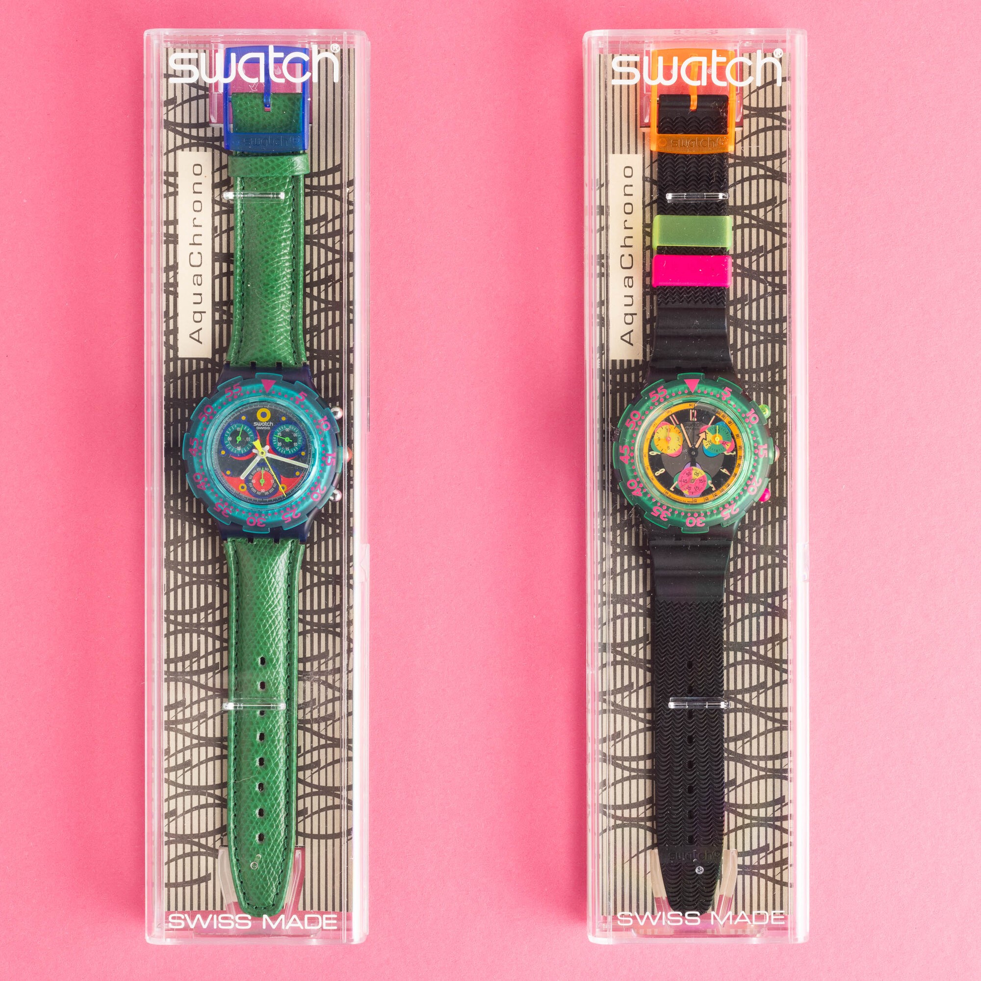 Due Swatch Scuba Nos:swatch Blue Skyswatch Seppia Aquachrono