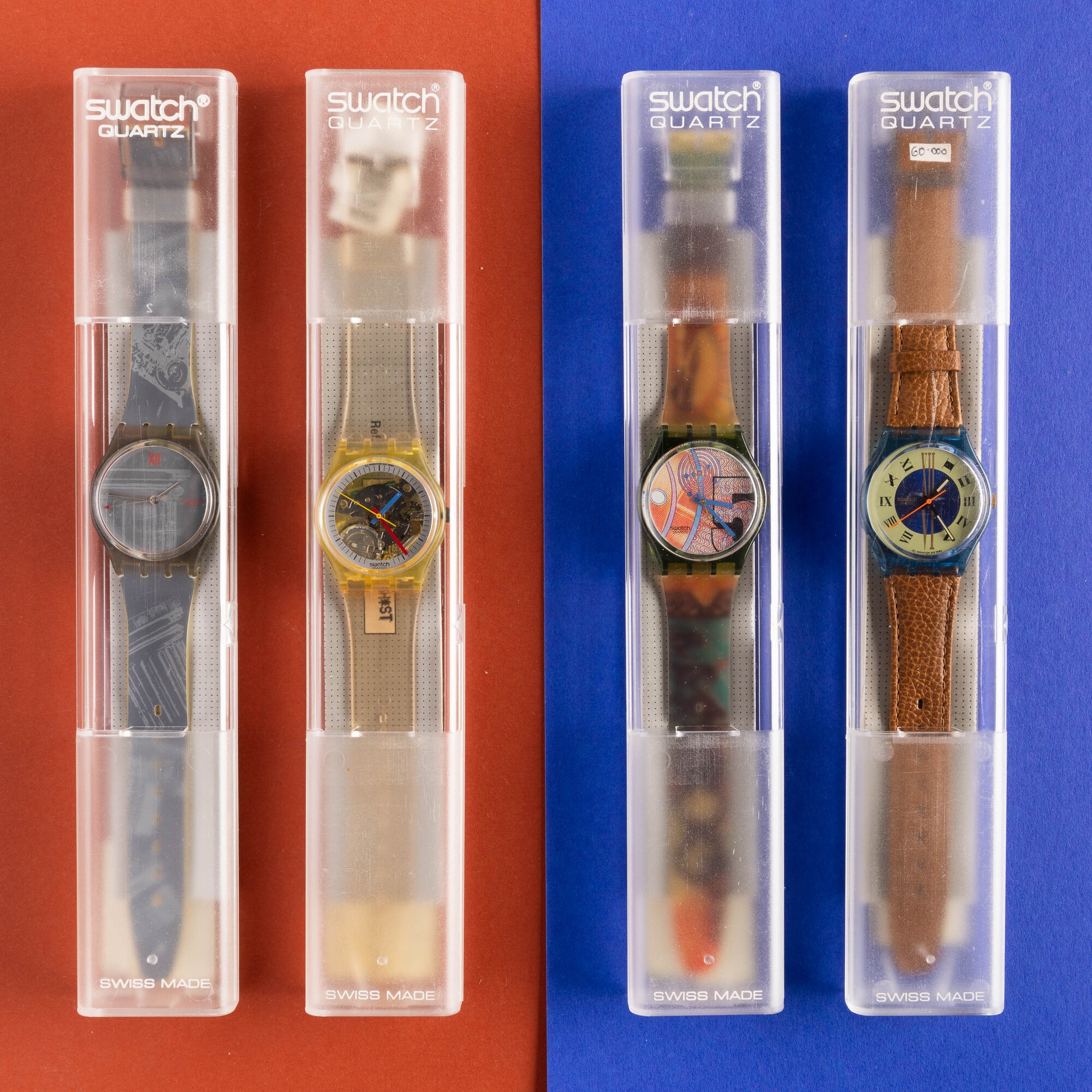 Quattro Swatch Nos:swatch Obelisqueswatch Jelly Fishswatch Francoswatch Master