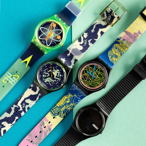Swatch - Quattro Swatch NOS:  Swatch Wave Rebel Swatch Crash Swatch The Globe Swatch White Window