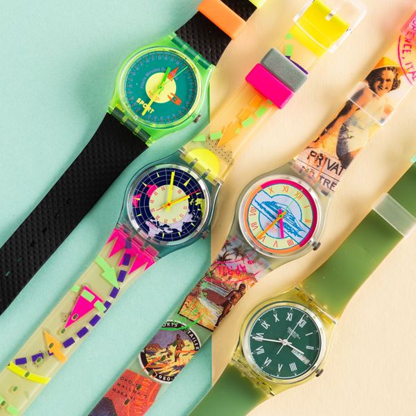 Swatch - Quattro Swatch Lady NOS:  Swatch Champ Swatch North Pole Swatch Postcard Swatch Greenset