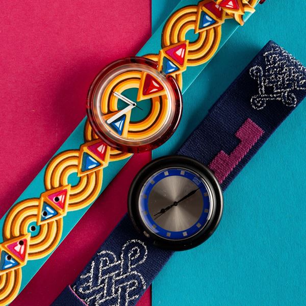 Swatch - Due Pop Swatch NOS:  Swatch Pop Gengis Khan Swatch Pop Haute Societe