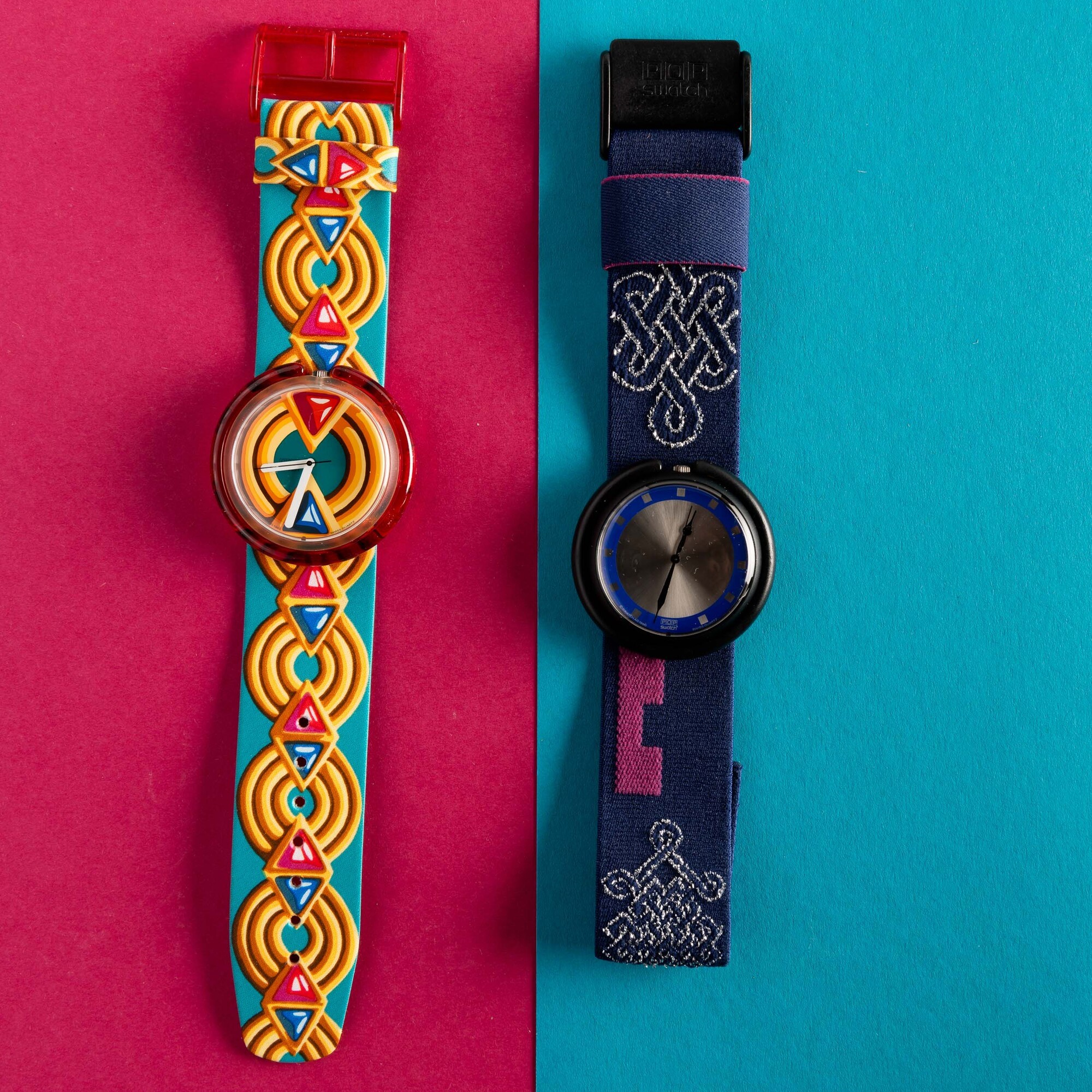 Due Pop Swatch Nos:swatch Pop Gengis Khanswatch Pop Haute Societe