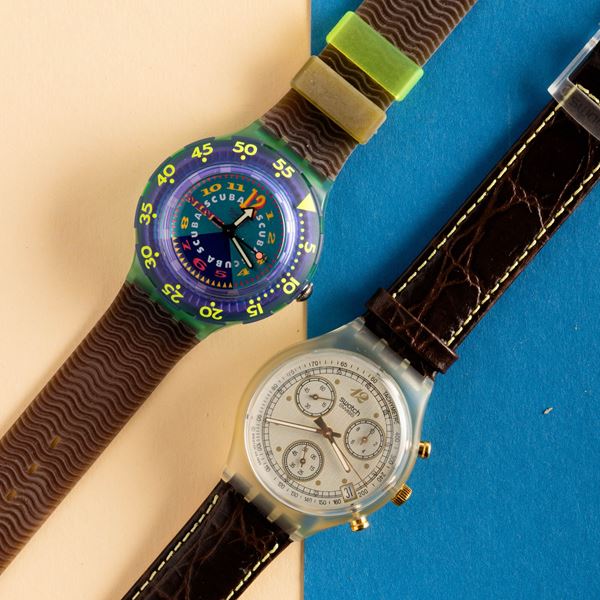 Swatch - Swatch Scuba e Swatch Chrono NOS:  Swatch Bermuda Triangle Swatch Chrono Croccante