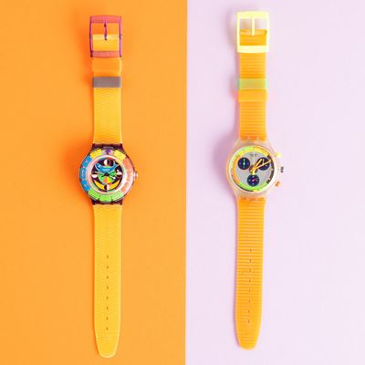 Swatch Scuba e Swatch Chrono Nos:swatch Scuba Color Wheelswatch Chrono Jelly Stag