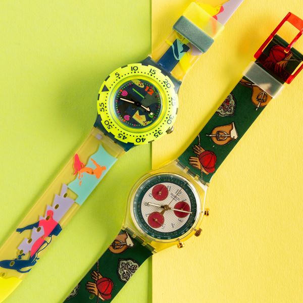 Swatch - Swatch Scuba e Swatch Chrono NOS:  Swatch Scuba Over The Wave Swatch Chrono Riding Star