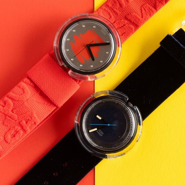 Swatch - Due Pop Swatch NOS:  Swatch Pop Red Eye Swatch Pop Blue Velvet