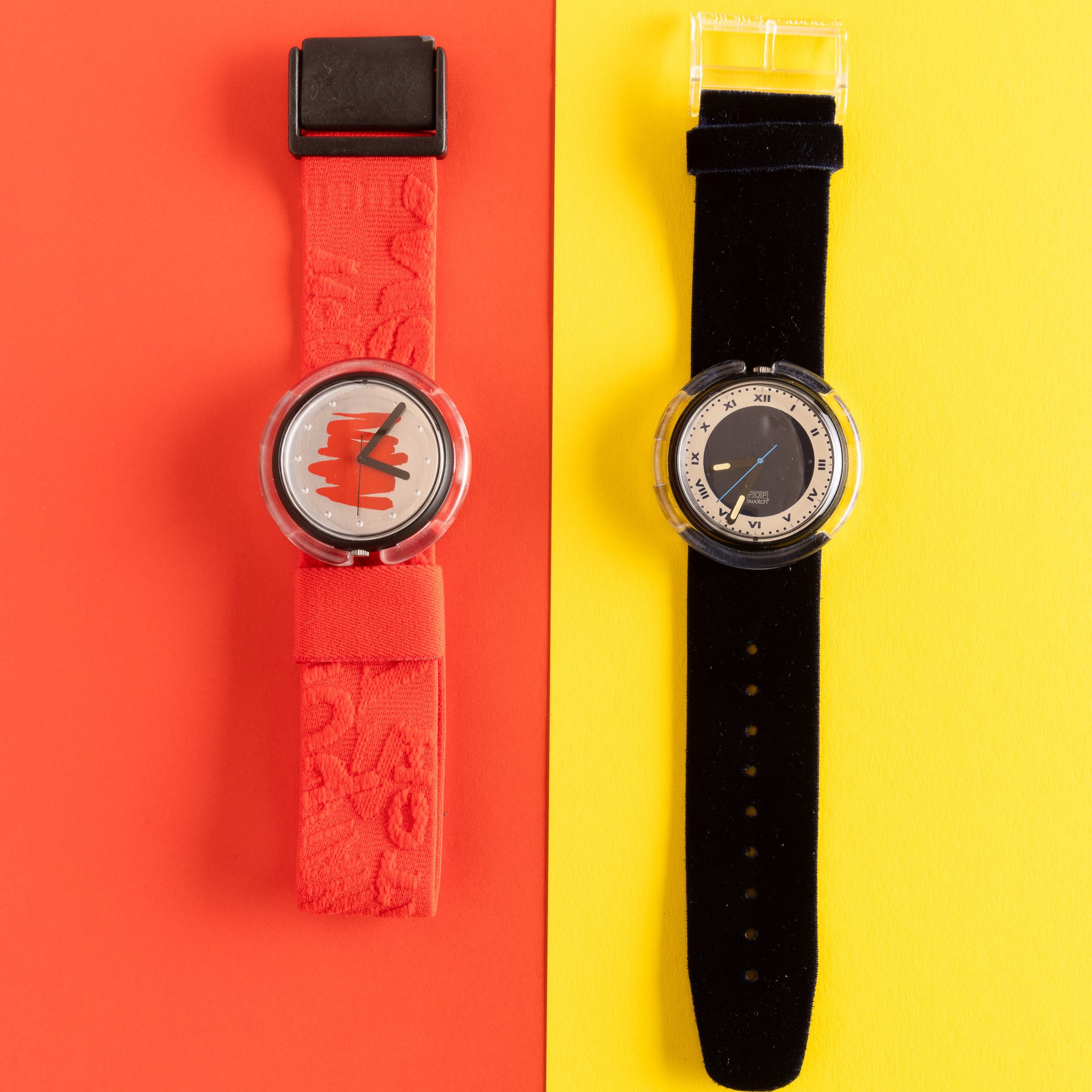 Due Pop Swatch Nos:swatch Pop Red Eyeswatch Pop Blue Velvet