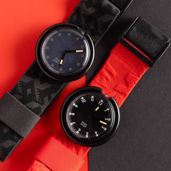 Swatch - Due Pop Swatch NOS:  Swatch Pop Gunpowder Swatch Pop vintage