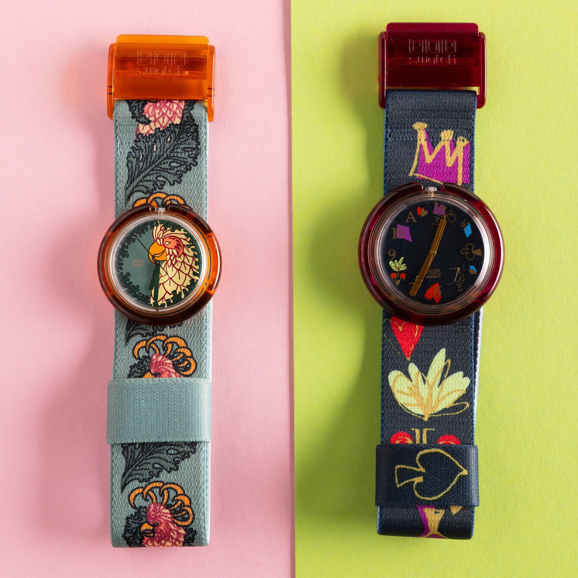 Due Pop Swatch Nos:swatch Pop Golden Cageswatch Pop Alice in Wonderland