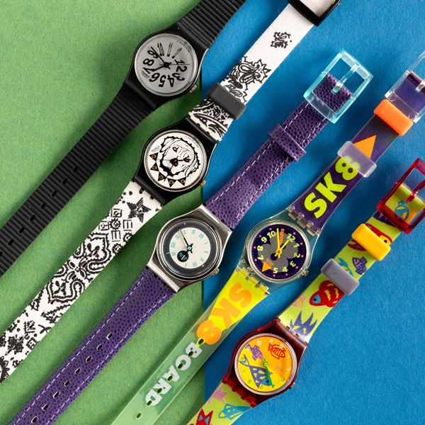 Swatch - Cinque Swatch Lady NOS:  Swatch Black Nights Swatch Garage Swatch Malpensa Swatch Snow Collage Swatch Poissionierè