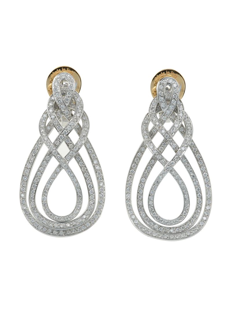 Damiani. Orecchini "Vittoriana" con diamanti per ct 2.17  - Asta Gioielli - Cambi Casa d'Aste