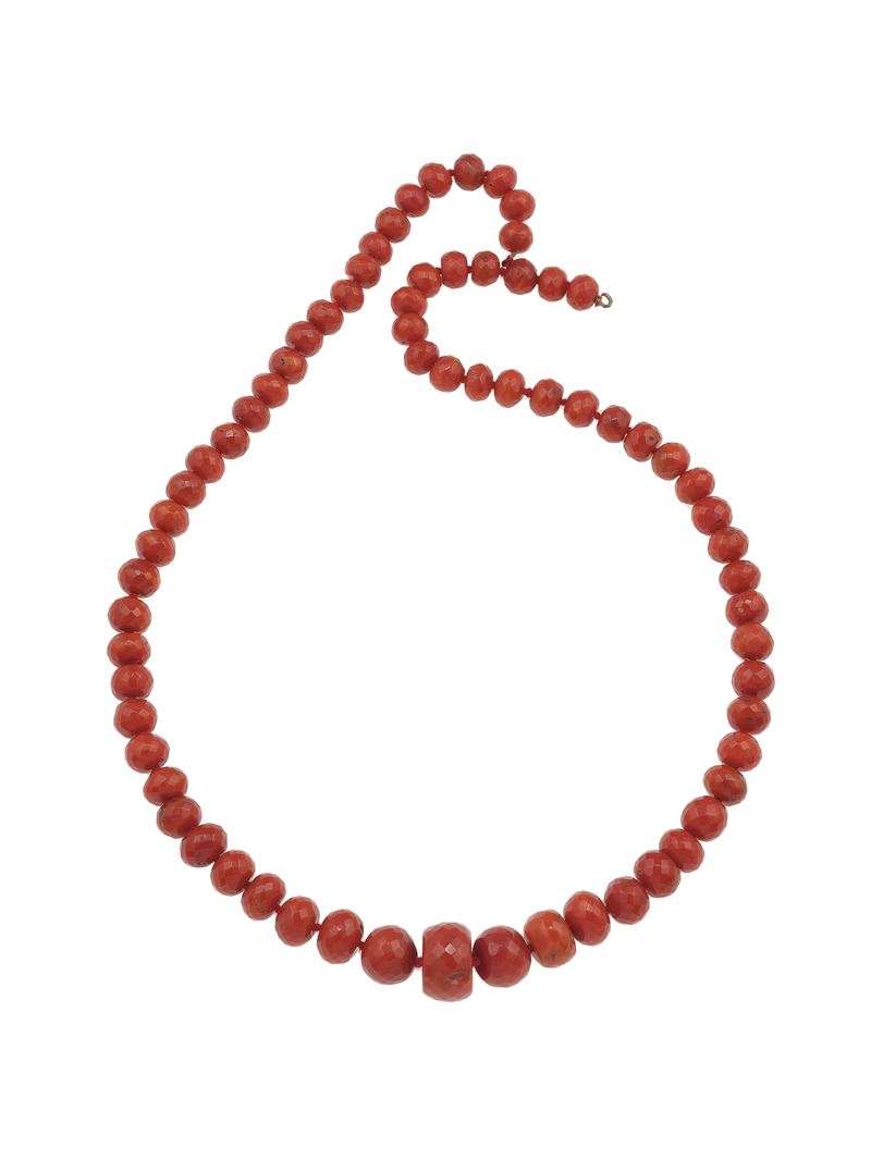 Coral strand without clasp  - Auction Fine Jewellery - Cambi Casa d'Aste