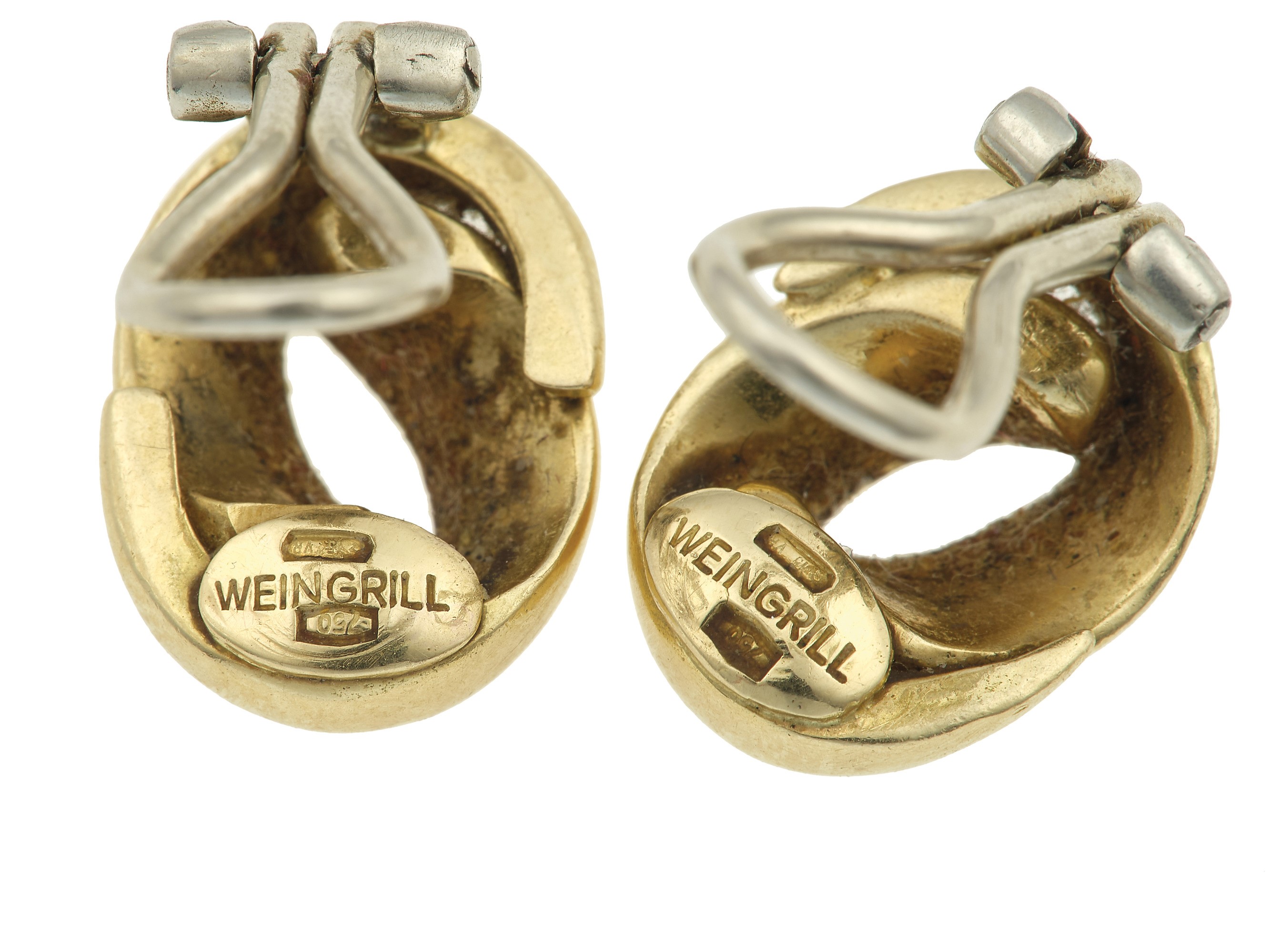 Weingrill. Orecchini a Maglia Intrecciata