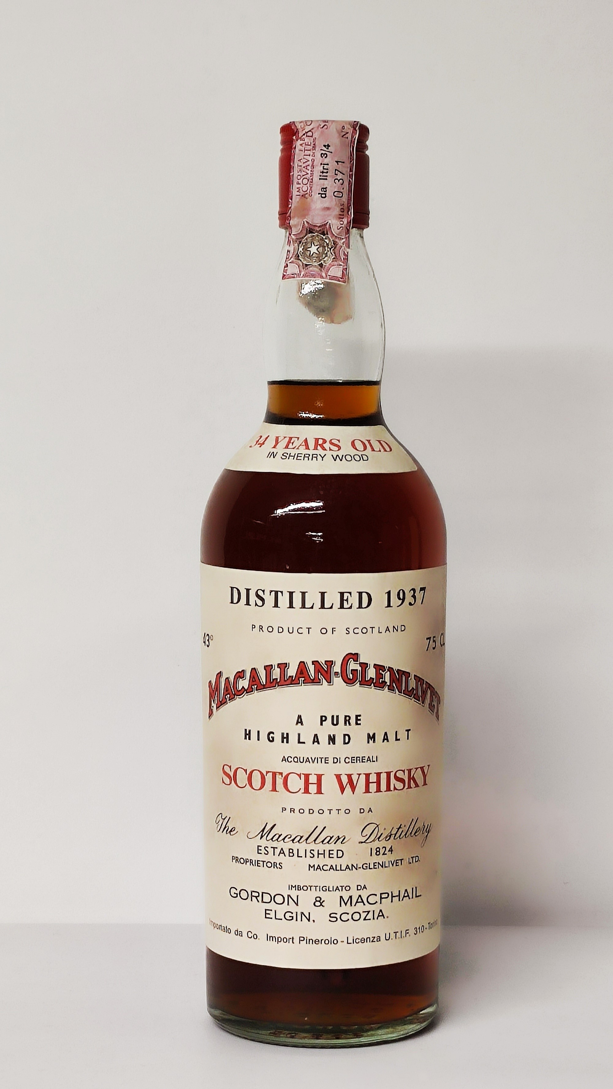 Macallan-glenlivet 34 Years Old 1937, Pure Highland Malt Scotch Whisky