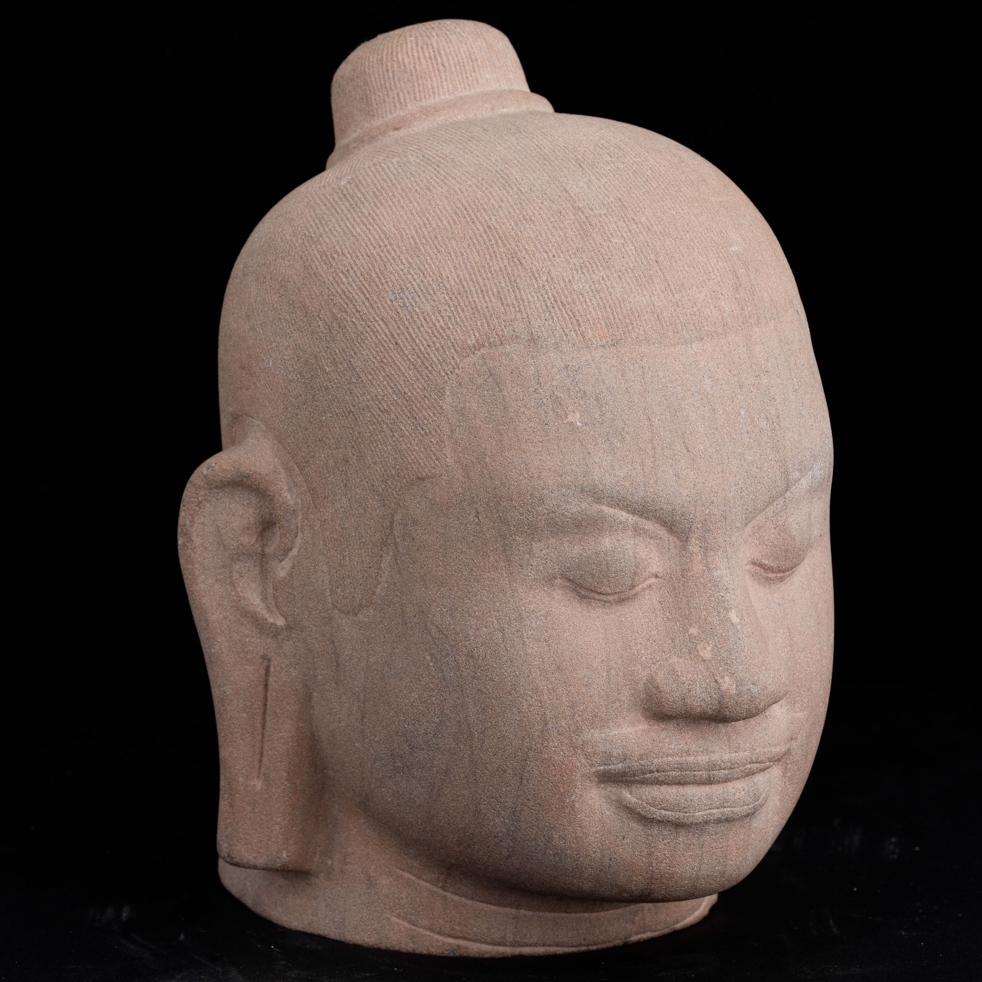 Re Khmer Jayavarman VII, Testa in pietra raffigurante, XIX secolo