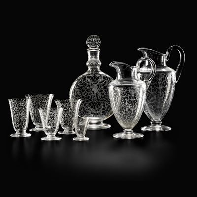 Servizio di Calici “michelangelo”francia, Manifattura Baccarat, XX Secolo