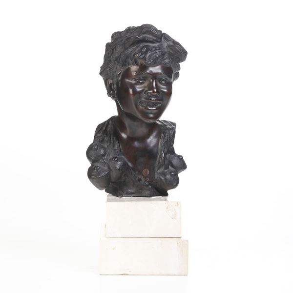 Fonditore del XIX XX secolo Busto di fanciullo