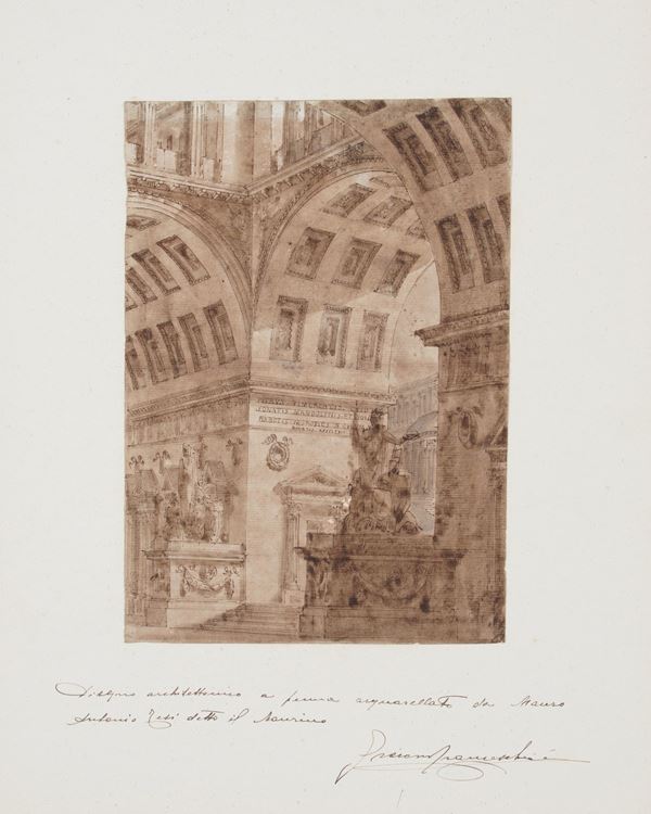 Mauro Antonio Tesi detto il Maurino - Vista di interno di chiesa