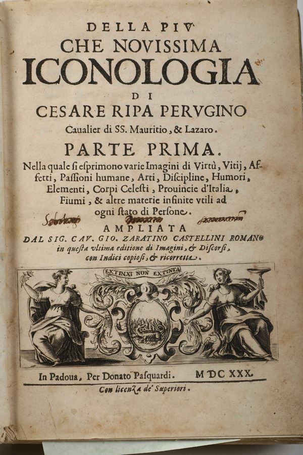 Ripa Cesare (1555-1622) Iconologia, Della più che novissima iconologia Padova per Donato Pasquardi, 1630