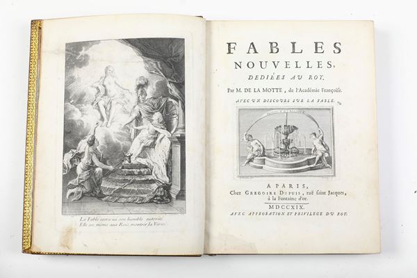 De La Motte Antoine Houdar (1672-1731) Fables Nouvelles dediées au roi...  Parigi, Gregoire Dupuis, 1739