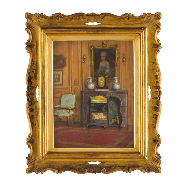 Interno con caminetto