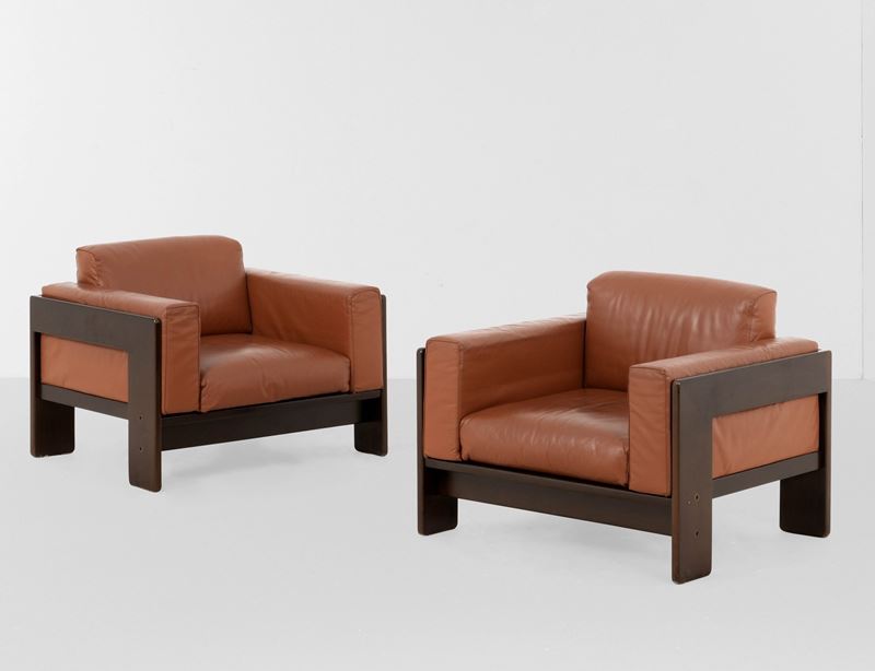 Tobia Scarpa : Due poltrone mod. Bastiano  - Asta Design Lab - Cambi Casa d'Aste