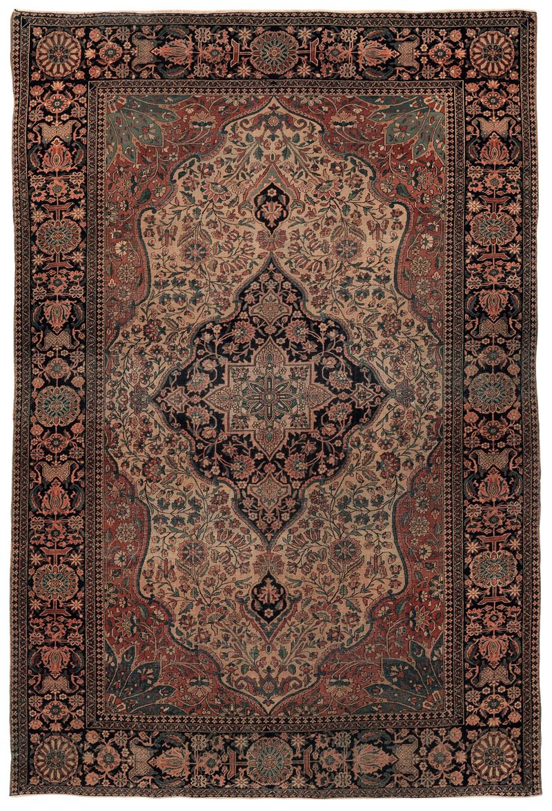 Tappeto Keshan Motashem, Persia fine XIX secolo  - Asta Tappeti Antichi - Cambi Casa d'Aste