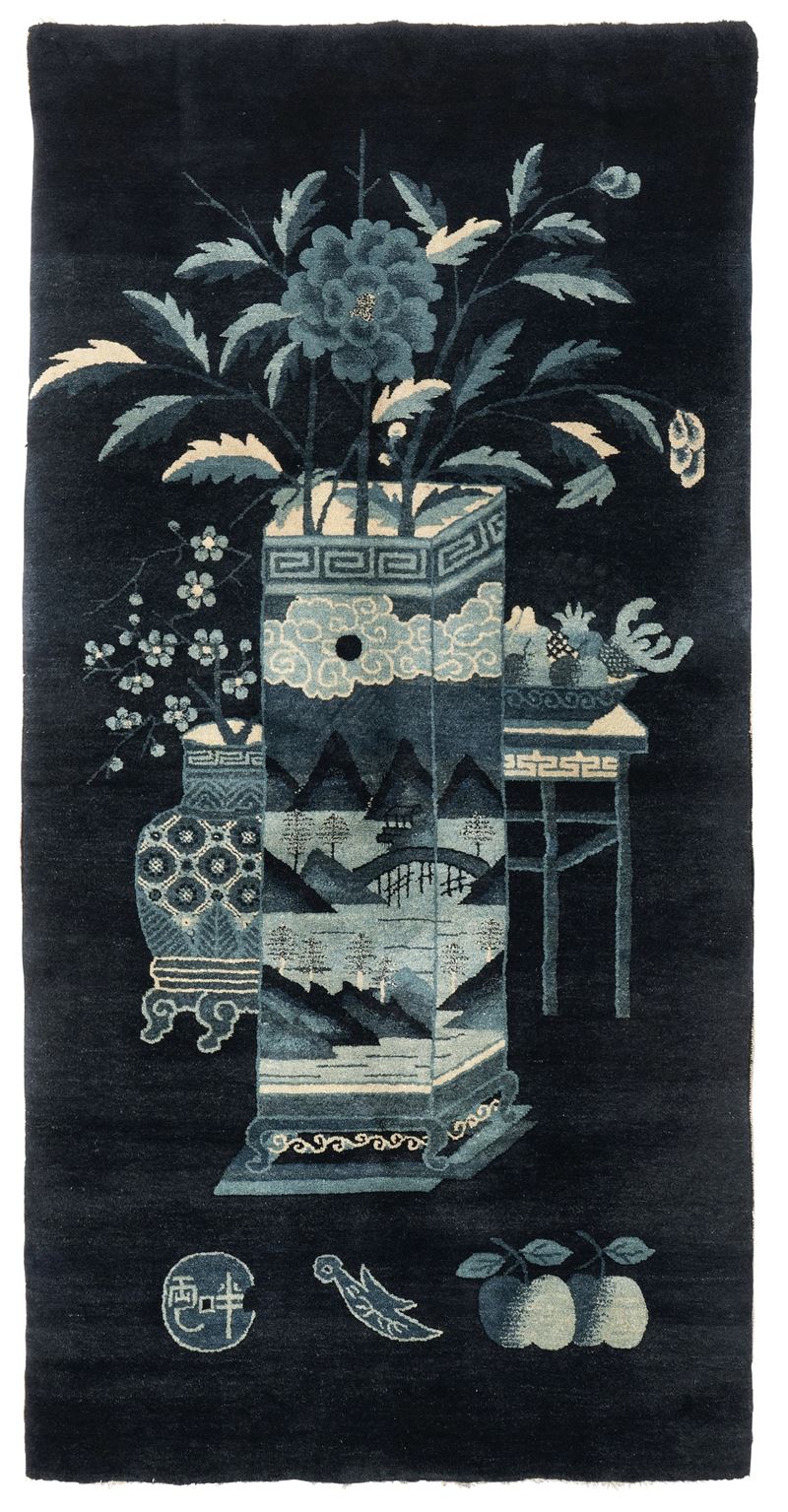 Tappeto Pautou, Cina fine XIX inizio XX secolo  - Asta Tappeti Antichi - Cambi Casa d'Aste