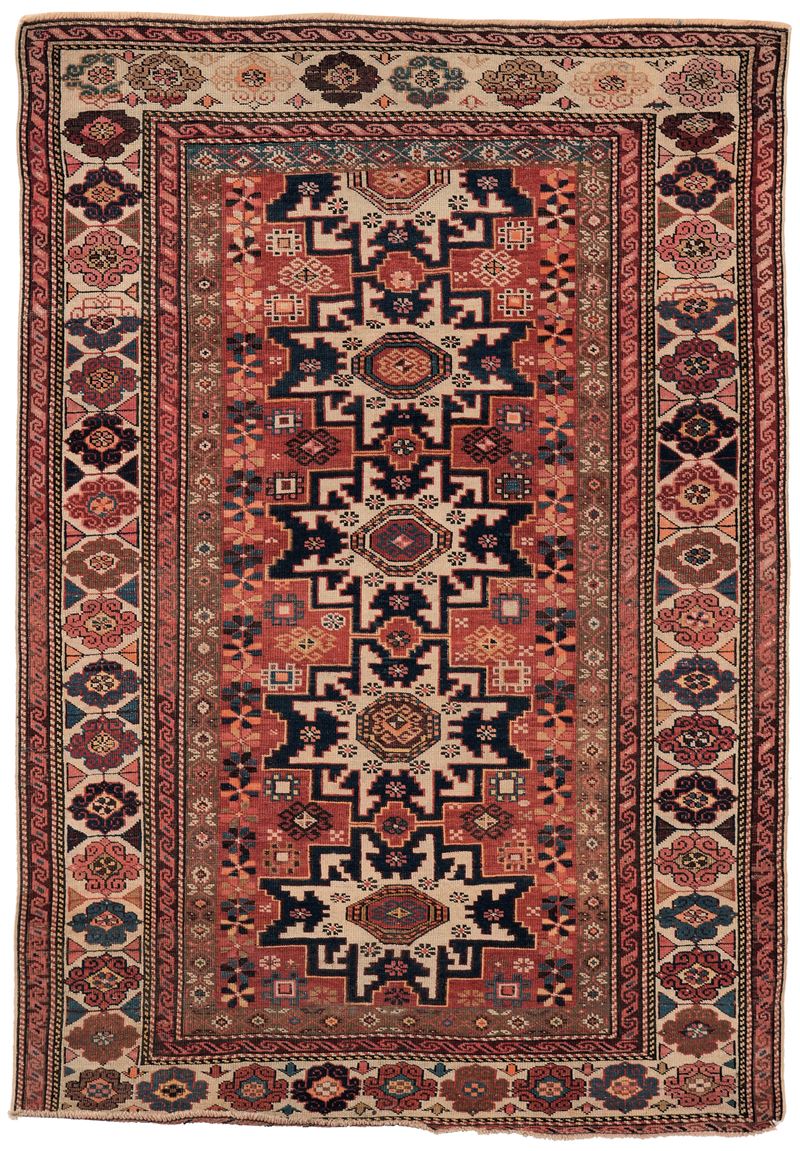 Tappeto Shirvan Lesghi, Caucaso fine XIX secolo  - Asta Tappeti Antichi - Cambi Casa d'Aste